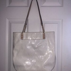 Michael Kors White Logo Purse